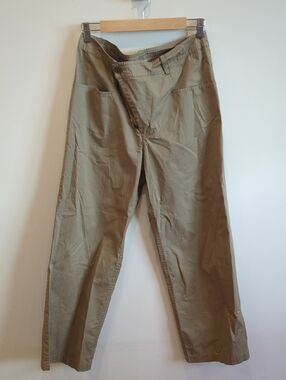 JNBY Women's Y2K Utility Streetwear Khaki Pants Straight Wide Leg Size Large